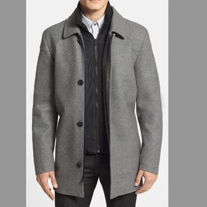 Melton Car Coat with Removable Bib VINCE CAMUTO